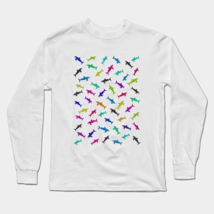 COLORFUL UNDER THE SEA SHARKS Long Sleeve T-Shirt